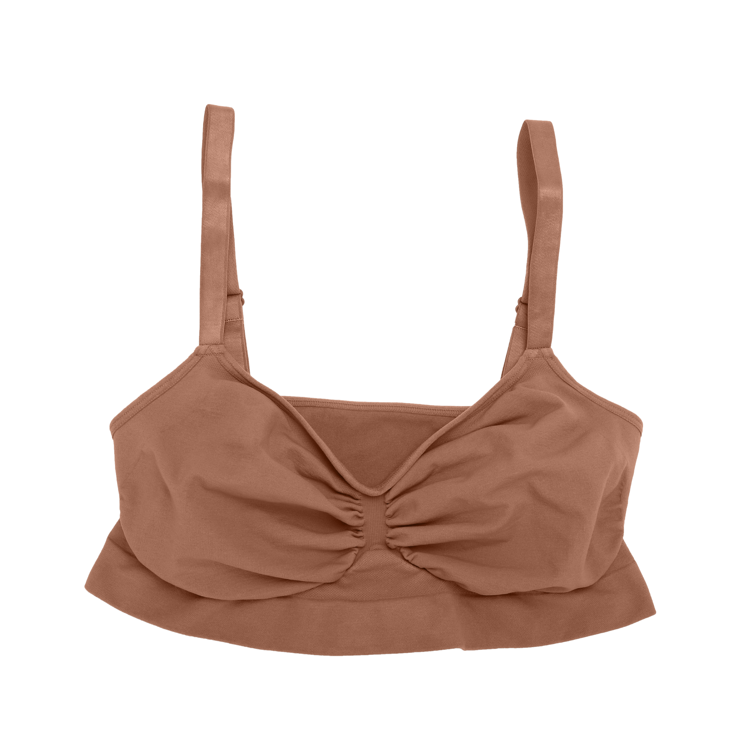 Coffee - Wireless Supportive Shaping Bra with Adjustable Straps