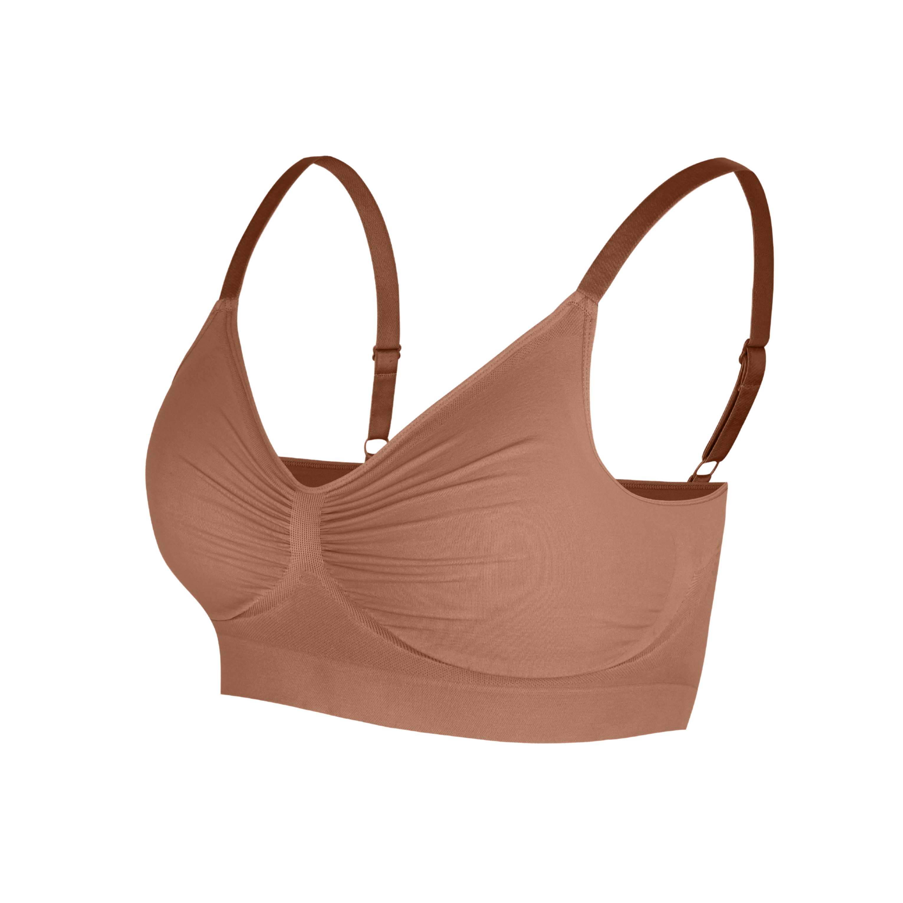 Coffee - Wireless Supportive Shaping Bra with Adjustable Straps