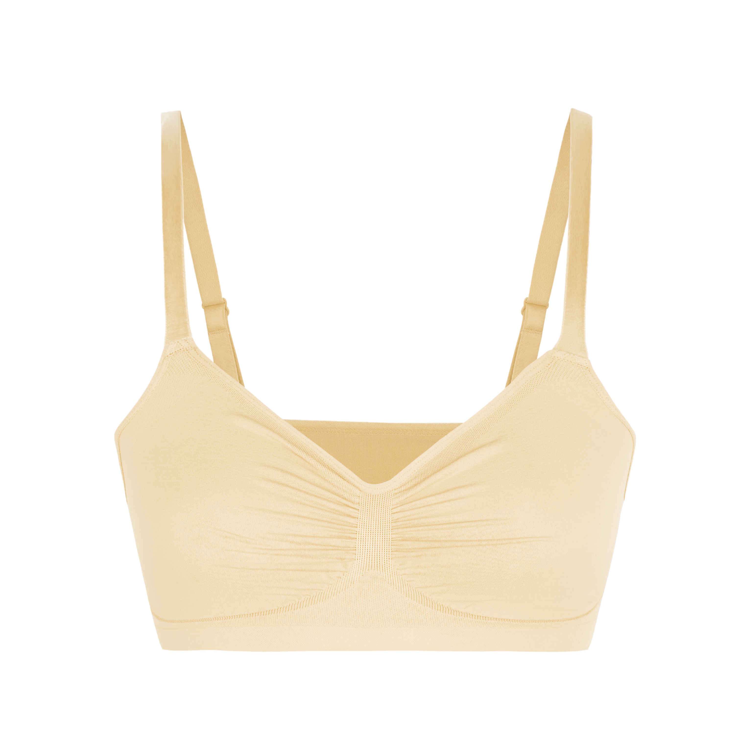 Cream - Wireless Supportive Shaping Bra with Adjustable Straps