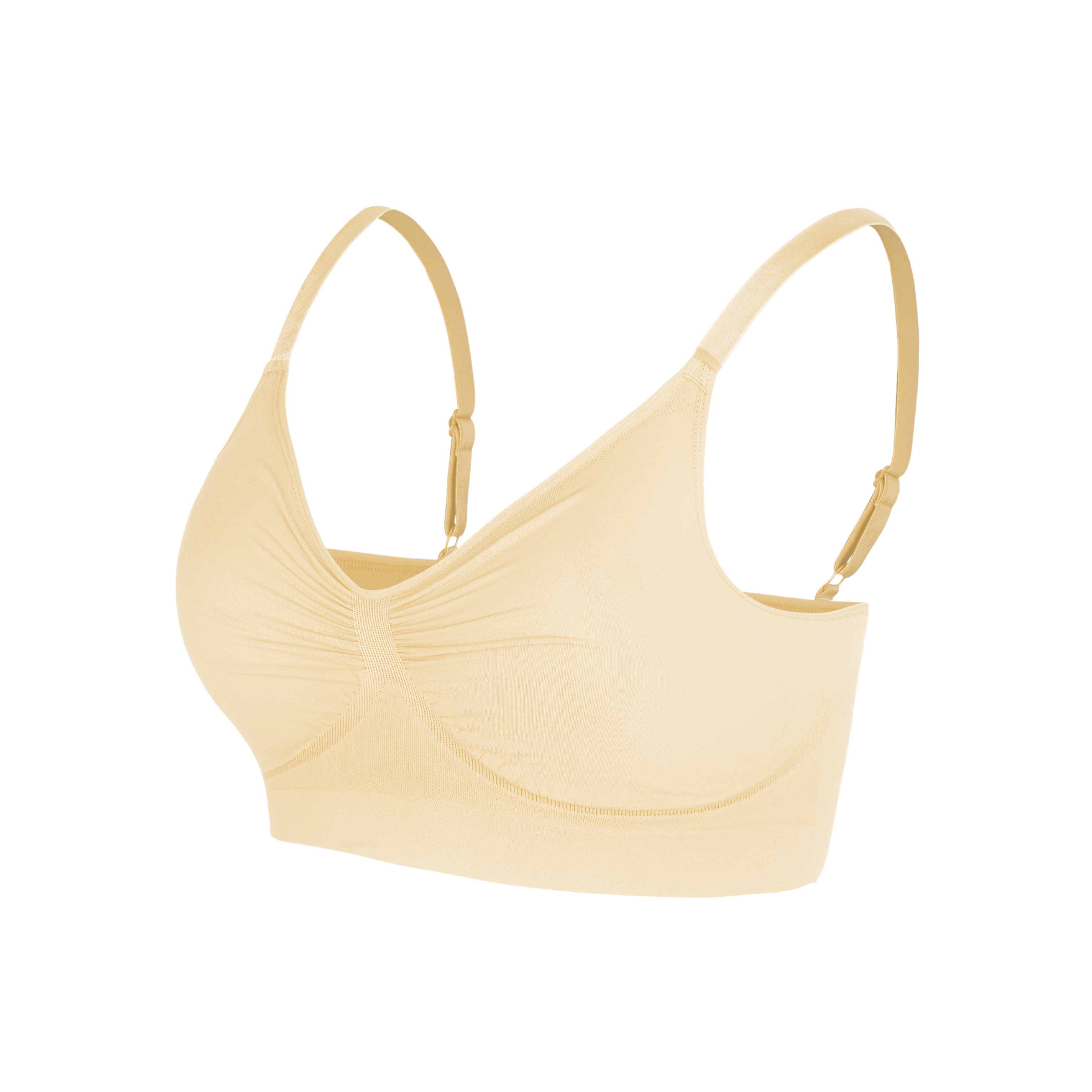 Cream - Wireless Supportive Shaping Bra with Adjustable Straps