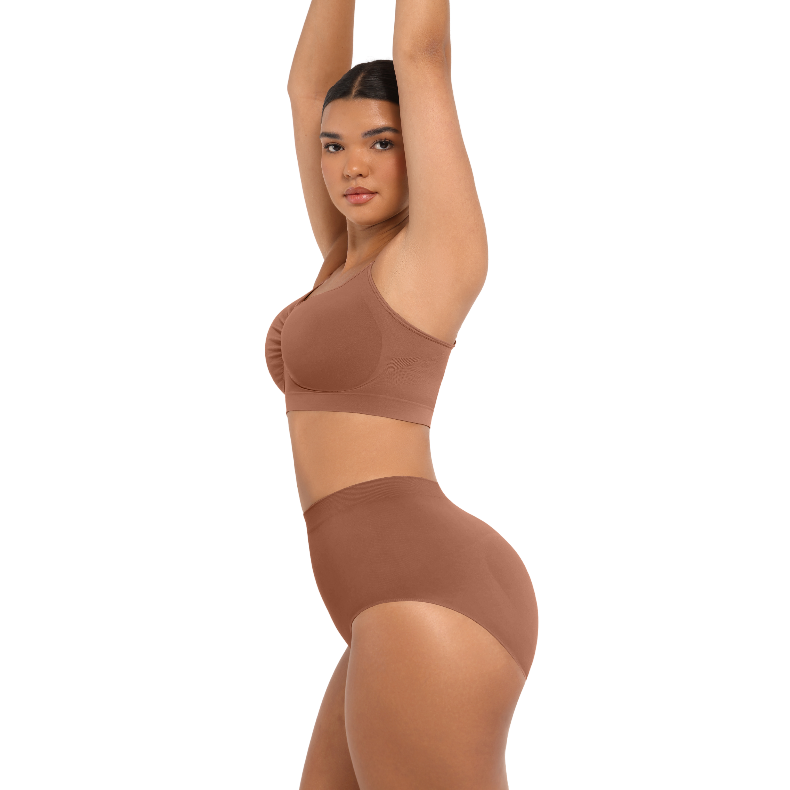 Coffee - Wireless Supportive Shaping Bra with Adjustable Straps