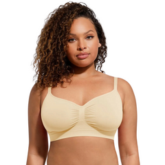 Cream - Wireless Supportive Shaping Bra with Adjustable Straps
