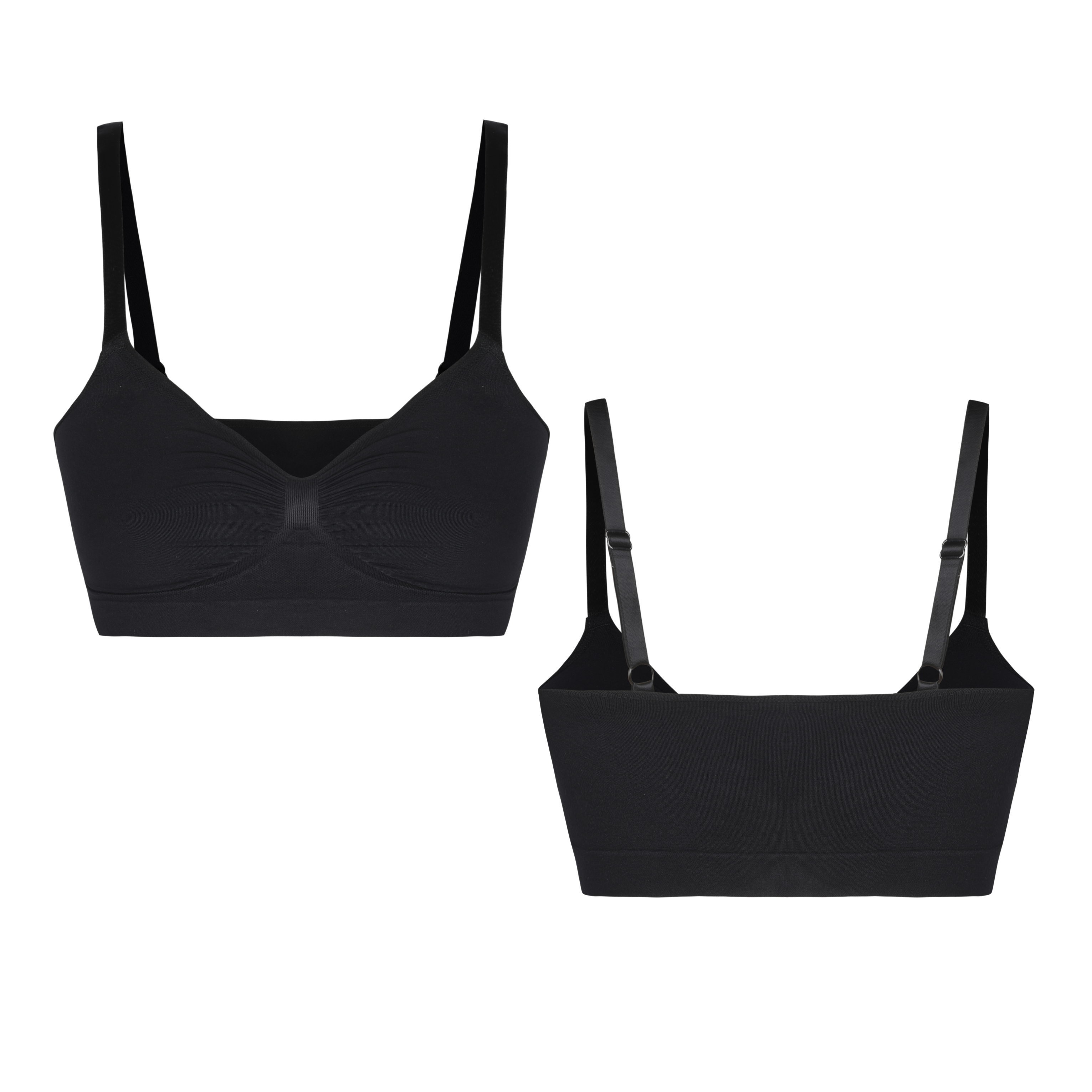 Noir - Wireless Supportive Shaping Bra with Adjustable Straps