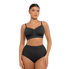 Noir - Wireless Supportive Shaping Bra with Adjustable Straps