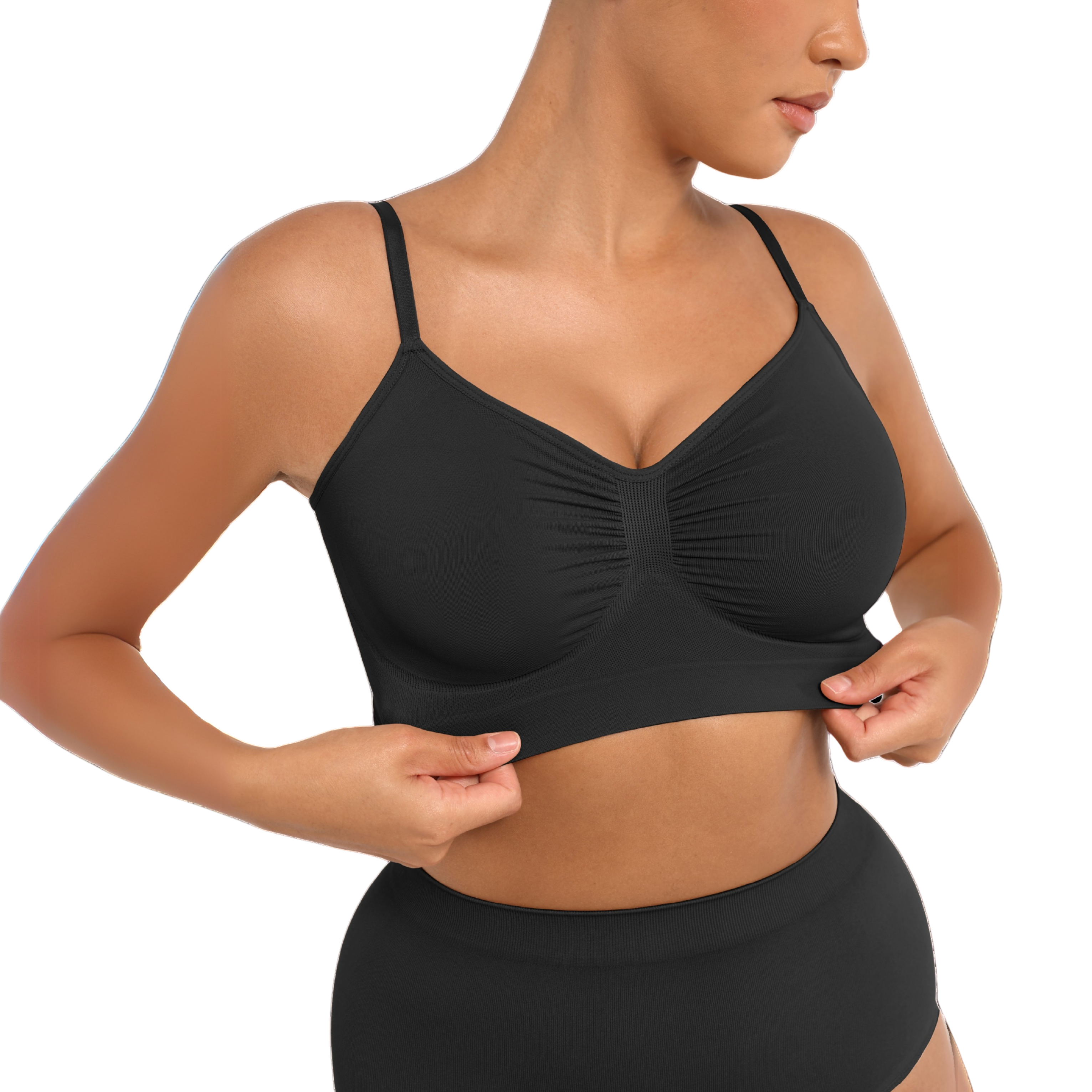 Noir - Wireless Supportive Shaping Bra with Adjustable Straps