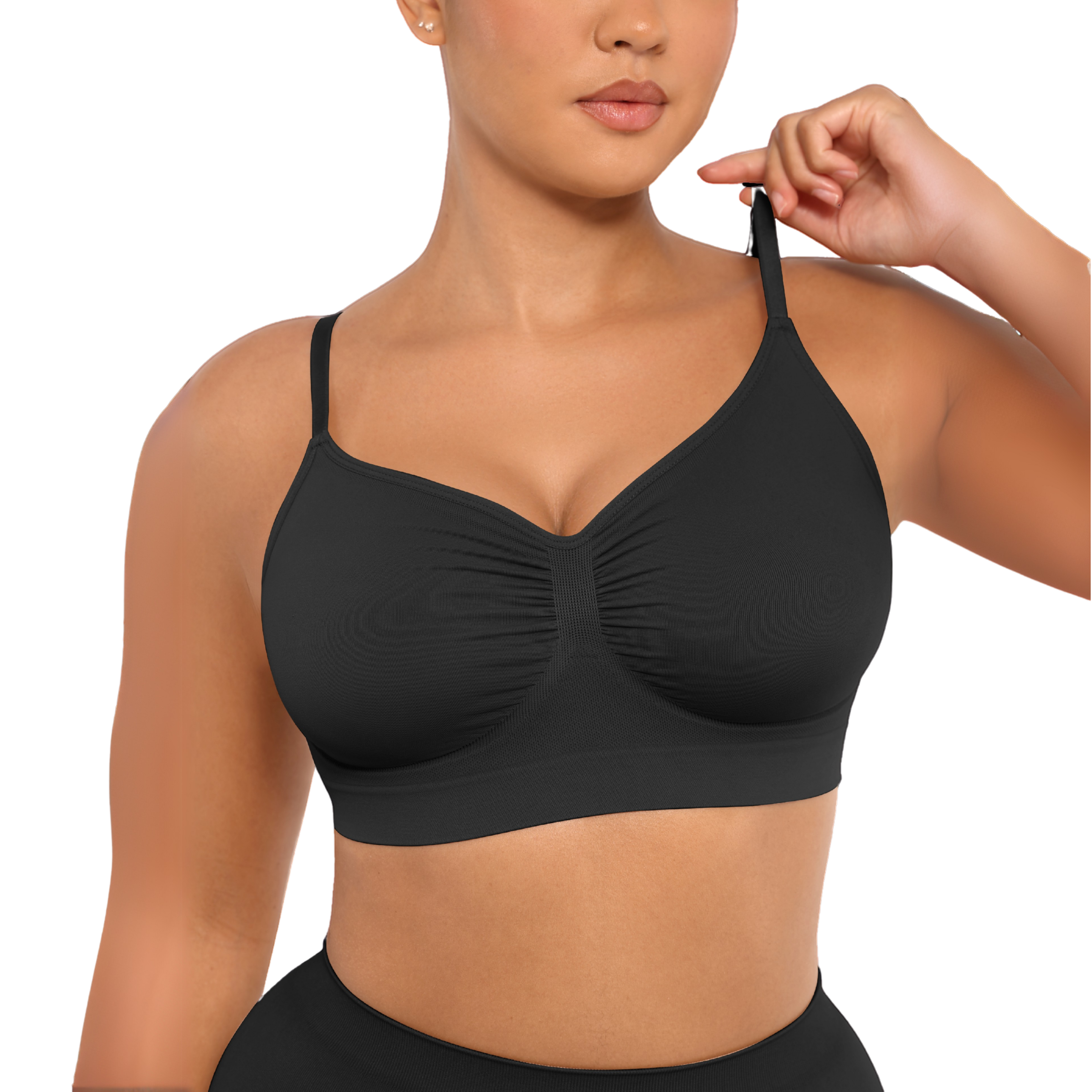 Noir - Wireless Supportive Shaping Bra with Adjustable Straps