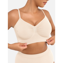 Cream - Wireless Supportive Shaping Bra with Adjustable Straps